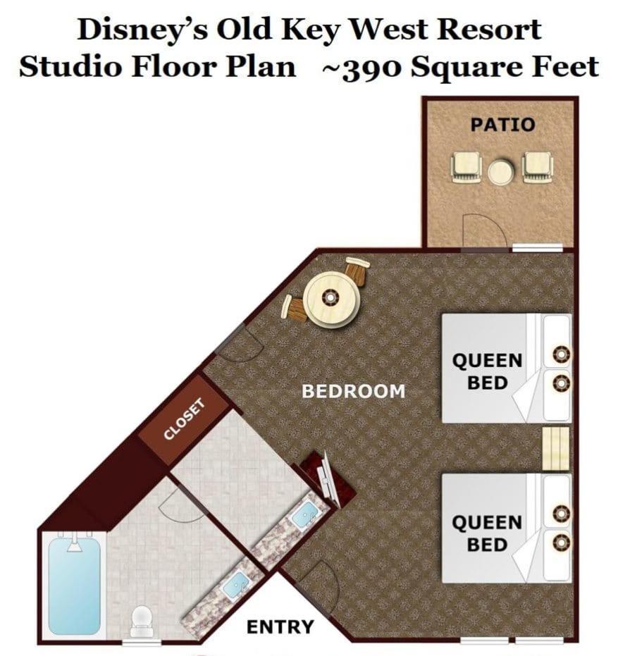 Disney'S Key West Resort Studio Room Sleeps 4 Орландо Экстерьер фото